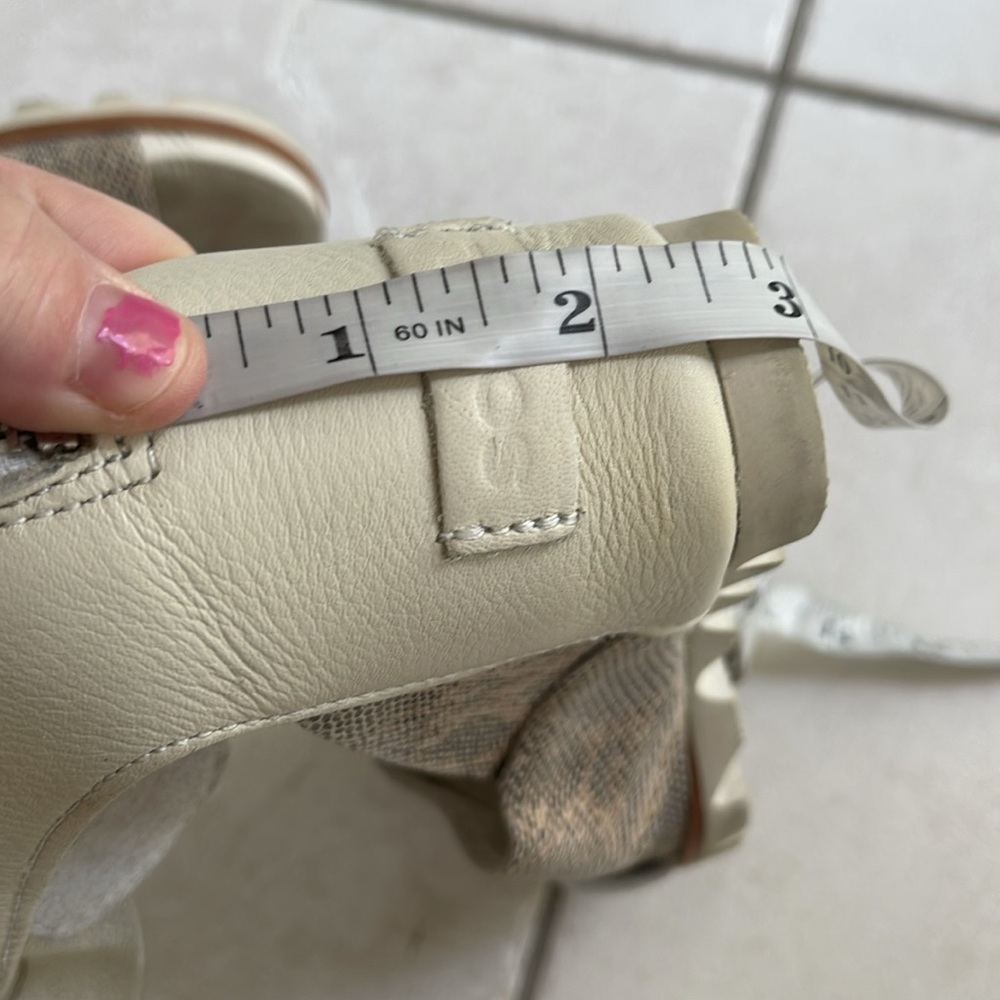 Sorel Joanie II wedge ankle strap snake sandals size 8 - Picture 11 of 12